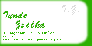 tunde zsilka business card